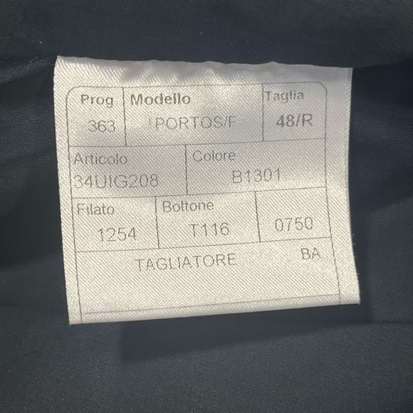 Tagliatore Double Breasted Wool Vest Navy Blue Size 48R Made in Italy - Picture 7 of 10